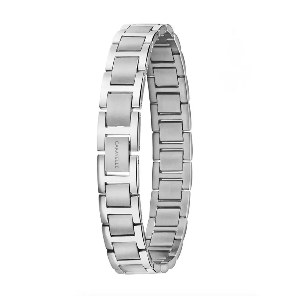 Caravelle by Bulova Mens Stainless Steel Link Bracelet - NWT
